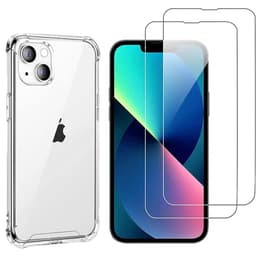 Capa iPhone 14 e 2 películas de proteção - TPU - Transparente