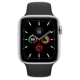 Apple Watch (Series 4) 2018 GPS 44 - Aço inoxidável Prateado - Circuito desportivo Preto