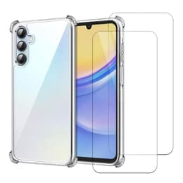 Capa Galaxy A15 e 2 películas de proteção - TPU - Transparente