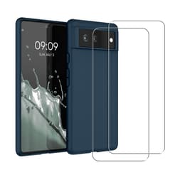 Capa Google Pixel 6 e 2 películas de proteção - Silicone - Azul