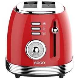 Torradeira Cecotec Toast&Taste 800 Vintage Red 2 compartimentos -