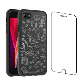 Back Market Capa iPhone 7/8 e película de proteção - Plástico reciclado - Preto & Branco