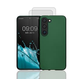 Capa Galaxy S23+ e 2 películas de proteção - Silicone - Verde