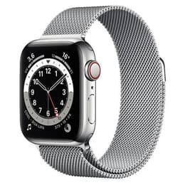 Apple Watch (Series 6) 2020 GPS + Celular 40 - Titânio Prateado - Loop milanesa Prateado