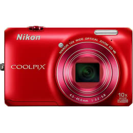 Compacto Coolpix S6300 - Vermelho + Nikon Nikkor 10x Wide Optical Zoom ED VR 25-250mm f/3.2-5.8 f/3.2-5.8