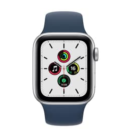 Apple Watch Series SE 1 (2020) GPS 44 mm - Alumínio Prateado - Bracelete desportiva Azul