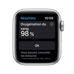 Apple Watch Series SE 1 (2020) GPS 44 mm - Alumínio Prateado - Bracelete desportiva Azul