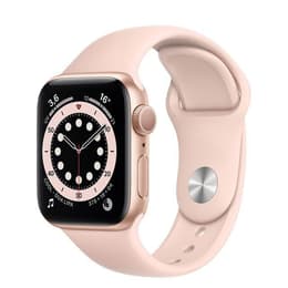 Apple Watch (Series 6) 2020 GPS + Celular 40 - Aço inoxidável Dourado - Bracelete desportiva Rosa