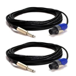 Lot de 2 Câbles MR Entertainer - Jack 6,35mm / Speakon mâle 10 m pour enceintes Cabo