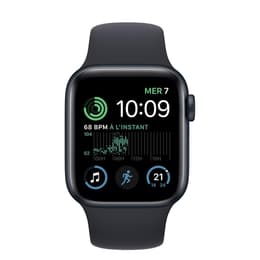 Apple Watch (Series SE) 2022 GPS 44 - Alumínio Meia-noite - Bracelete desportiva Preto