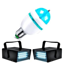 Strobes + Ampoule Mini DIAMS 4 LED's RVBA Lytor Light Mode AUTO, Culot E-27 Iluminação