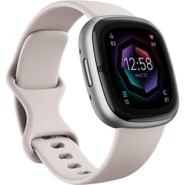 Smart Watch Fitbit GPS Sense 2, Lunar White/Platinum - Cinzento