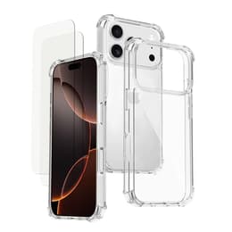 Capa iPhone 17 Pro Max e 2 películas de proteção - TPU - Transparente