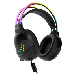 Krom Auricular Gaming Klaim Rgb Led Jack 3.5 jogos Auscultador- com fios (sector) com microfone - Preto