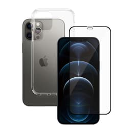 Capa 360 iPhone 12 Pro Max e película de proteção - TPU - Transparente
