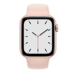 Apple Watch (Series SE) 2020 GPS 44 - Alumínio Dourado - Circuito desportivo Rosa (Sand)