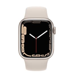 Apple Watch (Series 7) 2021 GPS + Celular 41 - Alumínio Prateado - Bracelete desportiva Luz das estrelas