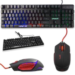 Cortek Teclado QWERTY Italiano Retro-iluminado XSniper + GP4 Kit Mouse and Keyboard
