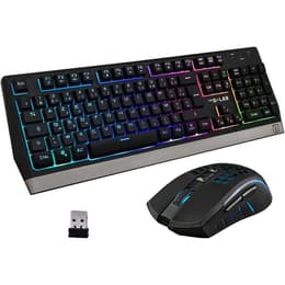 The G-Lab Teclado AZERTY Francês Sem fios Retro-iluminado Combo Tungsten