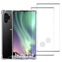 Capa Galaxy Note 10+/Note 10+ 5G e 2 películas de proteção - Plástico reciclado - Transparente