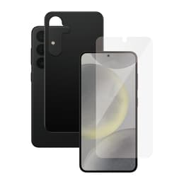 Capa Galaxy S24 e película de proteção - Silicone - Preto