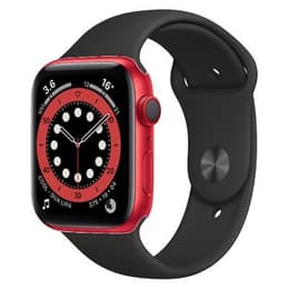 Apple Watch Series 6 (2020) GPS + Celular 44 mm - Alumínio Vermelho - Bracelete desportiva Preto
