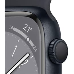 Apple Watch Series 8 (2022) GPS 45 mm - Alumínio Midnight - Bracelete desportiva Preto