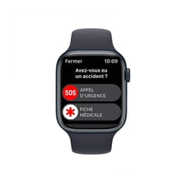 Apple Watch (Series 8) 2022 GPS 45 - Alumínio Meia-noite - Bracelete desportiva Preto