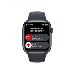 Apple Watch Series 8 (2022) GPS 45 mm - Alumínio Midnight - Bracelete desportiva Preto