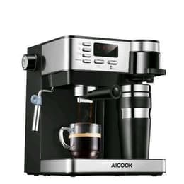 Máquinas de Café Espresso Aicook CM6827 L - Preto/Prateado