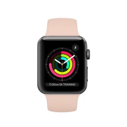 Apple Watch (Series 3) 2017 GPS 38 - Alumínio Cinzento sideral - Circuito desportivo Rosa