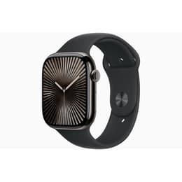 Apple Watch Series 10 (2024) GPS + Celular 42 mm - Titânio Ardósia - Bracelete desportiva Preto