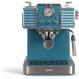 Máquinas de Café Espresso Sem cápsulas Livoo DOD174 1,5000L - Azul