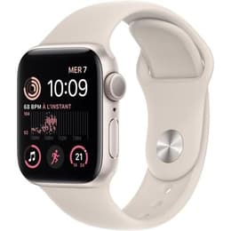 Apple Watch (Series SE) 2022 GPS + Celular 40 - Alumínio Luz das estrelas - Bracelete desportiva Luz das estrelas