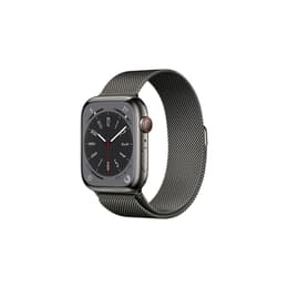 Apple Watch (Series 8) 2022 GPS + Celular 45 - Aço inoxidável Cinzento sideral - Loop desportiva Cinzento