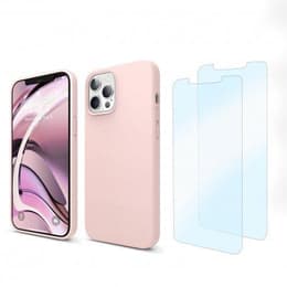 Capa iPhone 13 Pro e 2 películas de proteção - Silicone - Rosa