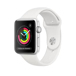 Apple Watch (Series 3) 2017 GPS 42 - Alumínio Prateado - Bracelete desportiva Branco