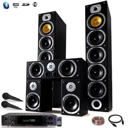 Beng Ensemble Home-cinéma Hifi Karaoké Home SOUND 1240W + ampli 360W + 25M de câble de liaison + 2 Micros Bluetooth Speakers - Preto