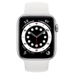 Apple Watch (Series 6) 2020 GPS 44 - Alumínio Prateado - Circuito desportivo Branco