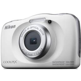 Compacto Coolpix S33 - Branco + Nikon Nikkor 3x Optical Zoom 30-90mm f/3.3-5.9 f/3.3-5.9