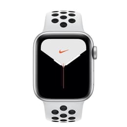 Apple Watch (Series 4) 2018 GPS 44 - Alumínio Prateado - Nike desportiva Branco/Preto
