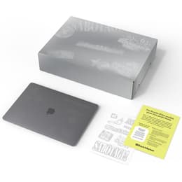 MacBook Air Com marcas de autocolantes 13" (2020) - M1 da Apple com CPU 8‑core e GPU 16-Core - 8GB RAM - SSD 256GB - Ecrã de nanotextura - AZERTY - Francês