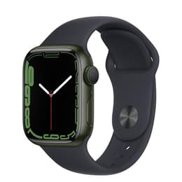 Apple Watch Series 7 (2021) GPS 41 mm - Alumínio Verde - Bracelete desportiva Preto