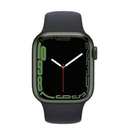 Apple Watch Series 7 (2021) GPS 41 mm - Alumínio Verde - Bracelete desportiva Preto