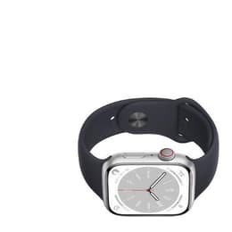 Apple Watch (Series 8) 2022 GPS + Celular 45 - Alumínio Prateado - Bracelete desportiva Preto
