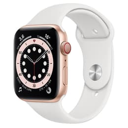 Apple Watch (Series 4) 2018 GPS 44 - Alumínio Dourado - Bracelete desportiva Branco