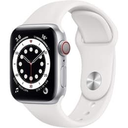 Apple Watch (Series 6) 2020 GPS + Celular 40 - Alumínio Prateado - Bracelete desportiva Branco