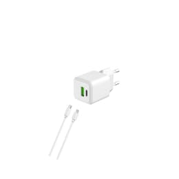 Cabo e Tomada de parede (USB-C + Lightning) 20W - WTK