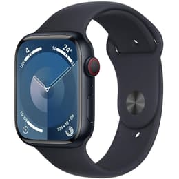 Apple Watch (Series 8) 2023 GPS + Celular 45 - Alumínio Meia-noite - Bracelete desportiva Preto