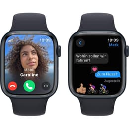 Apple Watch (Series 8) 2023 GPS + Celular 45 - Alumínio Meia-noite - Bracelete desportiva Preto